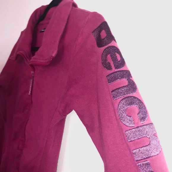 Raspberry/Wine BENCH Zip Up Sweater - Picture 2 of 3